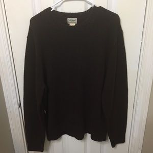 Mans LL Bean 100% Wool Grandpa Sweater EUC Warm